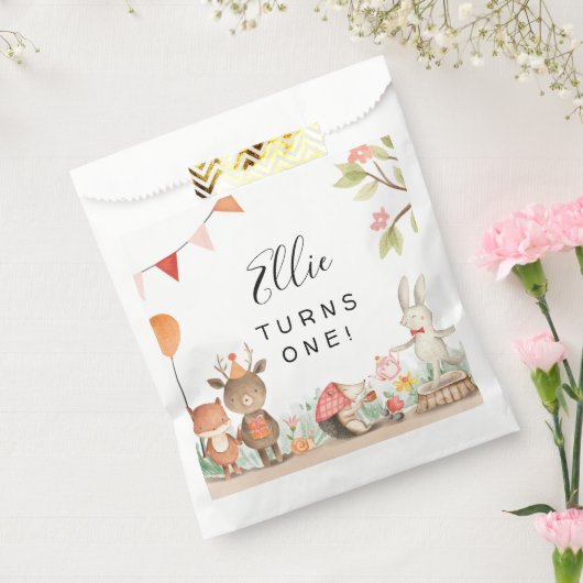 Pink Woodland Geburtstagsparty Geschenktütchen (Versiegelt)