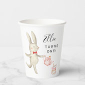 Pink Woodland Geburtstagsparty Pappbecher (Vorderseite)
