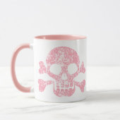 Pink Work Skull und Crossbones Tasse (Links)