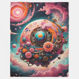 Pink World Fleece Blanket