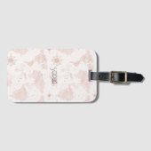 Pink World Map Gepäckanhänger (Vorderseite (Horizontal))