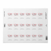 Pink World Map Reise beginnt Mini Candy Bar Wrap Adressaufkleber (Vorne)