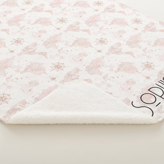 Pink World Map Sherpadecke (3/4)