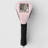 Pink World's Best Cat Mama Paw Prints Pet Foto Golf Headcover (Vorderseite)