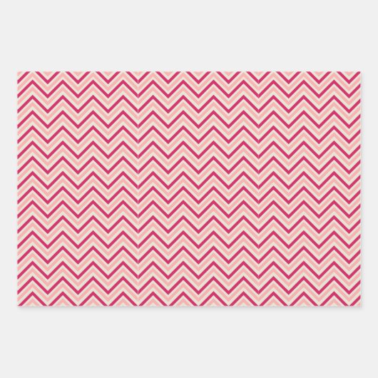 Pink Wrapping Paper Flat Sheet Set 3 Geschenkpapier Set (Vorderseite)