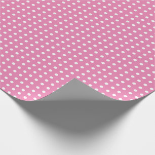 Pink Wrapping Paper mit kleinen Polka Docks Geschenkpapier