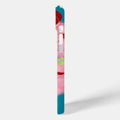 Pink Wreath Retro Weihnachten Case-Mate iPhone Hülle (Rückseite / Links)