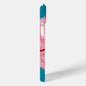 Pink Wreath Retro Weihnachten Case-Mate iPhone Hülle (Rückseite / Rechts)