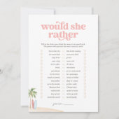 Pink würde sie eher Baby Beach Dusche Spiel Einladung (Vorderseite)