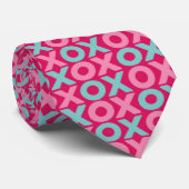 PInk X O Kisses Hugs Pattern Fun Romantic Krawatte (Gerollt)