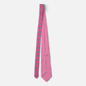 PInk X O Kisses Hugs Pattern Fun Romantic Krawatte (Rückseite)