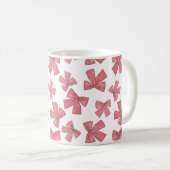 Pink Xmas Bows Kaffee Tasse (VorderseiteRechts)