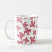Pink Xmas Bows Kaffee Tasse (Links)