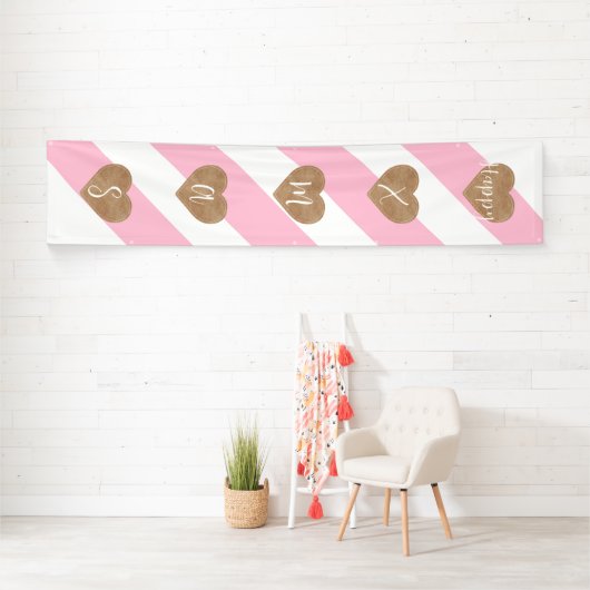 Pink Xmas Candy Cane Gingerbrett Banner (Insitu)