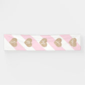 Pink Xmas Candy Cane Gingerbrett Banner (Horizontal)
