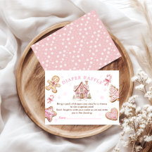 Pink Xmas Cookie Kinderdusche Windelwaschkarte