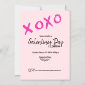 Pink Xoxo Custom Galentine's Party Magneteinladung (Vorderseite)
