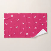Pink Xoxo Design, Valentine's Day Geschenkmuster Handtuch (Handtuch)