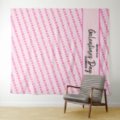 Pink XOXO Galentine's Day Foto Kulisse benutzerdef Wandteppich (Beispiel (Horizontal))