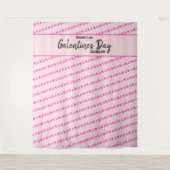 Pink XOXO Galentine's Day Foto Kulisse benutzerdef Wandteppich (Vorderseite)