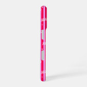 Pink XOXO Striped Phone Case iPhone 16 Hülle (Rechte Seite)