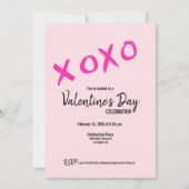 Pink Xoxo Valentine Tag essbar (Vorderseite)