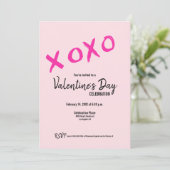 Pink Xoxo Valentine Tag essbar (Stehend Vorderseite)