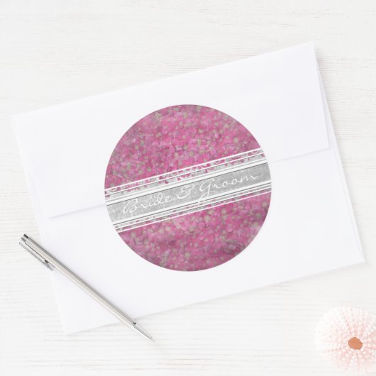 Pink Yarrow Elegant Stickers (Umschlag)