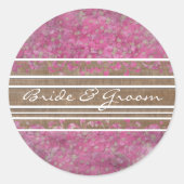 Pink Yarrow Elegant Stickers (Vorderseite)