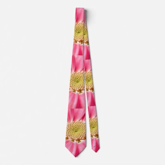 PINK YELLOW BLUME PETAL FRACTIONAL ART NECK TIE KRAWATTE (Vorderseite)