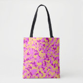 Pink Yellow Camouflage Camouflage Muster Tasche (Vorderseite)