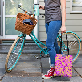 Pink Yellow Camouflage Camouflage Muster Tasche