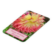 Pink & Yellow Dahlia Flexible Magnet (Linke Seite)