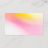 Pink Yellow Danke Whimsical Business Card Visitenkarte (Rückseite)