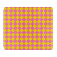 Pink Yellow Diamond Harlequin Schachbrett Pattern