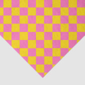 Pink Yellow Diamond Harlequin Schachbrett Pattern Seidenpapier (Ausschnitt)