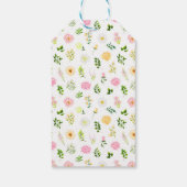 Pink Yellow Floral Birthday Party Thank You Geschenkanhänger (Rückseite)