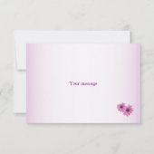 Pink Yellow Floral Rustic Elegant Wedding Dankeskarte (Rückseite)