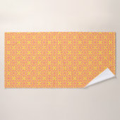 Pink Yellow Flower Seamless Pattern Badehandtuch (Badehandtuch)
