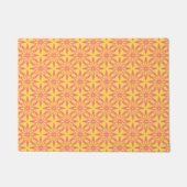 Pink Yellow Flower Seamless Pattern Fußmatte (Vorderseite)
