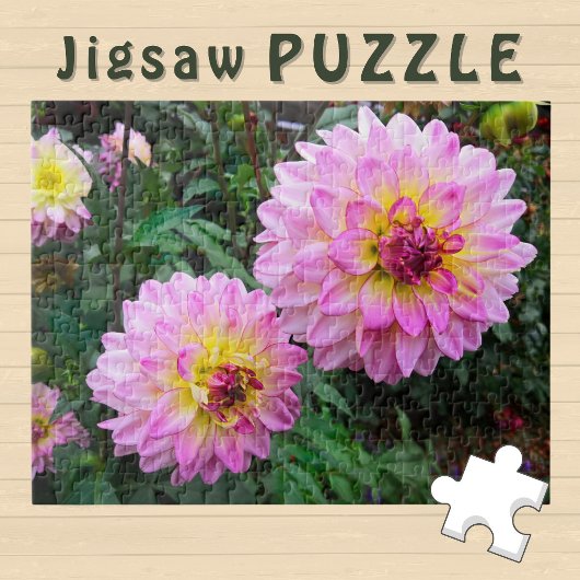 Pink Yellow Flowers blooming aesthetic Photo - Puzzle