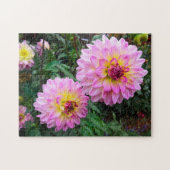 Pink Yellow Flowers blooming aesthetic Photo - Puzzle (Horizontal)