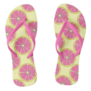 Pink Yellow Grapefruit Citrus Frucht Feinschmecker Badesandalen