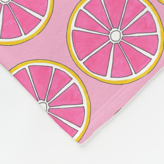 Pink Yellow Grapefruit Citrus Frucht Feinschmecker Fleecedecke (Ecke)