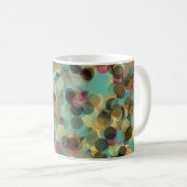 pink yellow green and blue circle pattern abstract kaffeetasse (VorderseiteRechts)