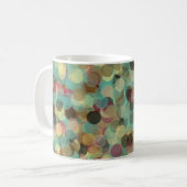 pink yellow green and blue circle pattern abstract kaffeetasse (Vorderseite Links)