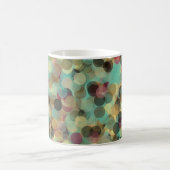 pink yellow green and blue circle pattern abstract kaffeetasse (Mittel)