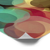 pink yellow green and blue circle pattern abstract poster (Ecke)