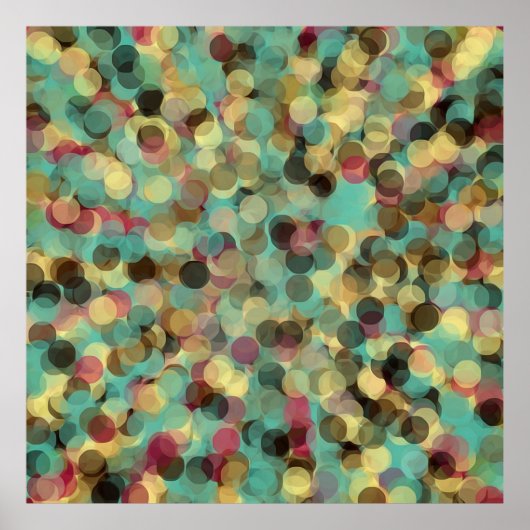 pink yellow green and blue circle pattern abstract poster (Vorne)