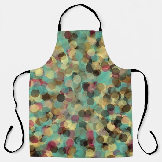 pink yellow green and blue circle pattern abstract schürze (Vorderseite)